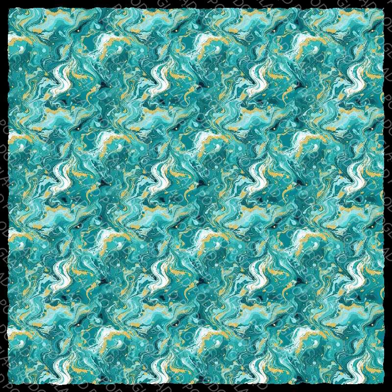 Teal Liquid Marble
